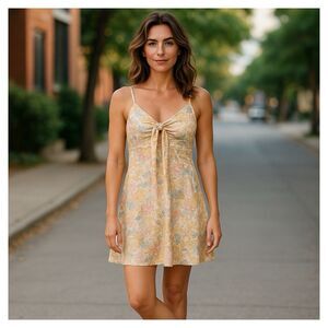 SO Floral/ paisley Print Slip Dress Y2K size small